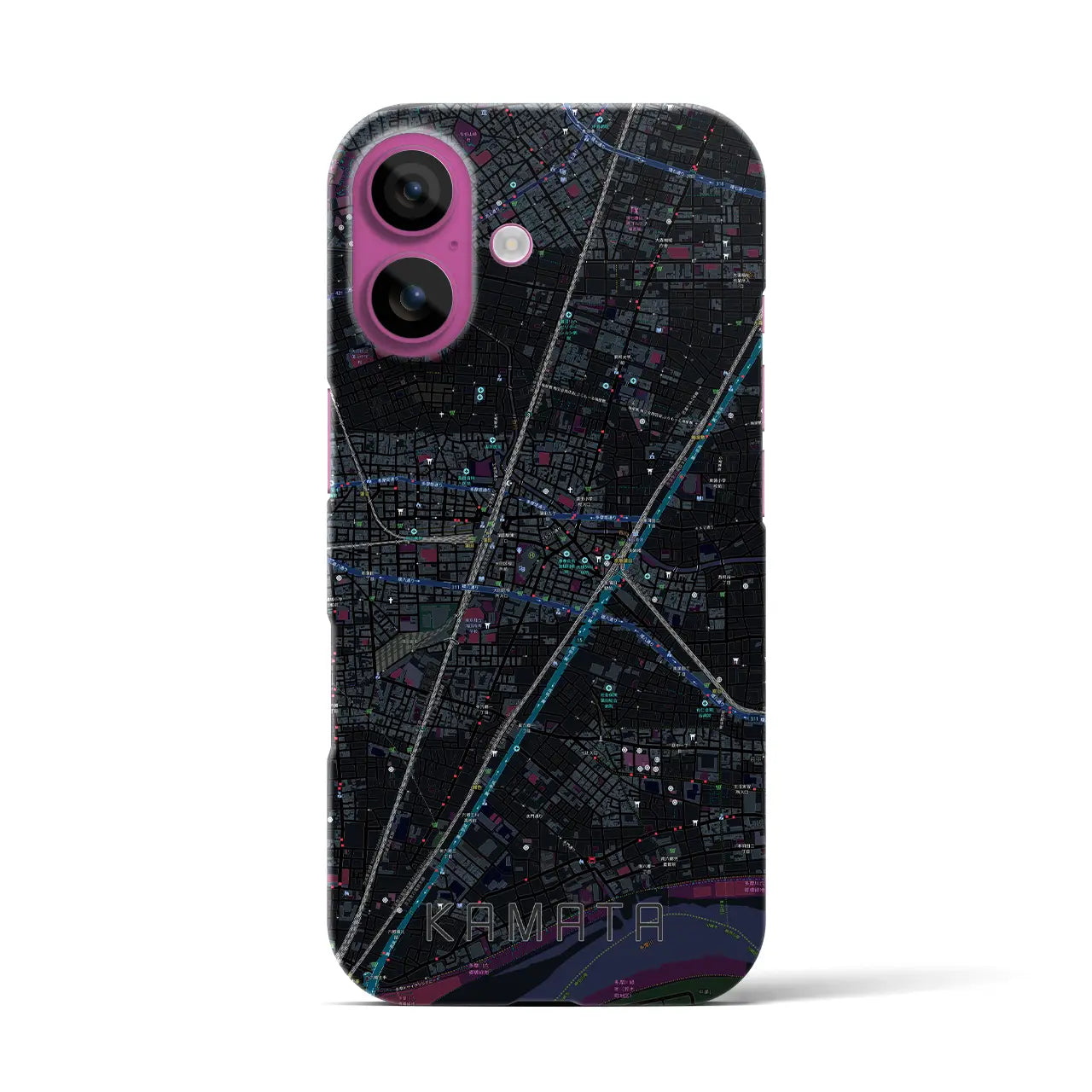 【蒲田(東京都)】地図柄iPhoneケース(バックカバータイプ)