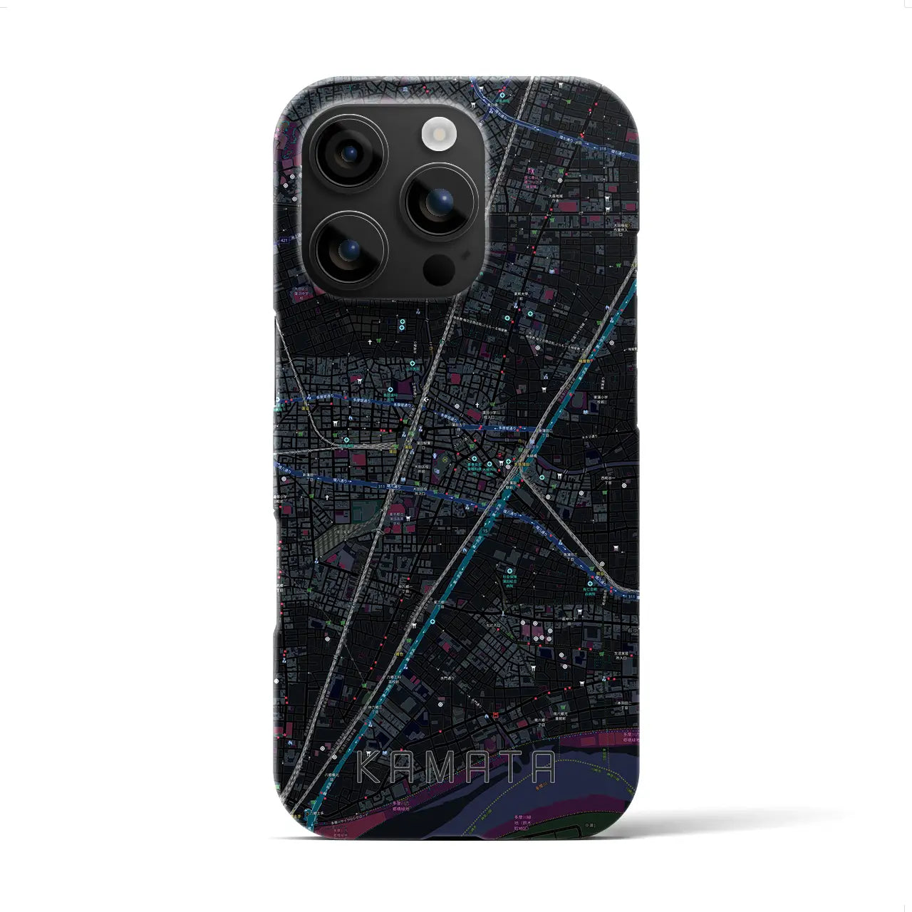 【蒲田(東京都)】地図柄iPhoneケース(バックカバータイプ)