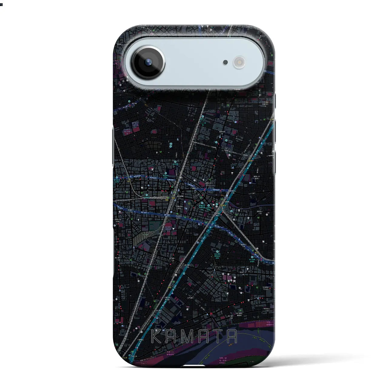 【蒲田(東京都)】地図柄iPhoneケース(バックカバータイプ)