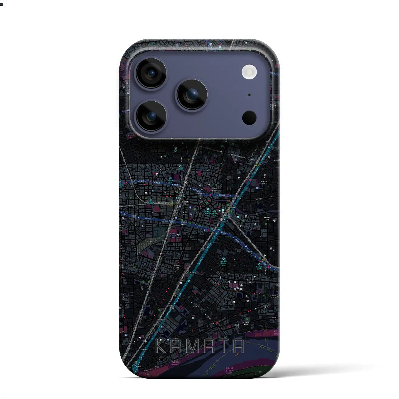 【蒲田(東京都)】地図柄iPhoneケース(バックカバータイプ)