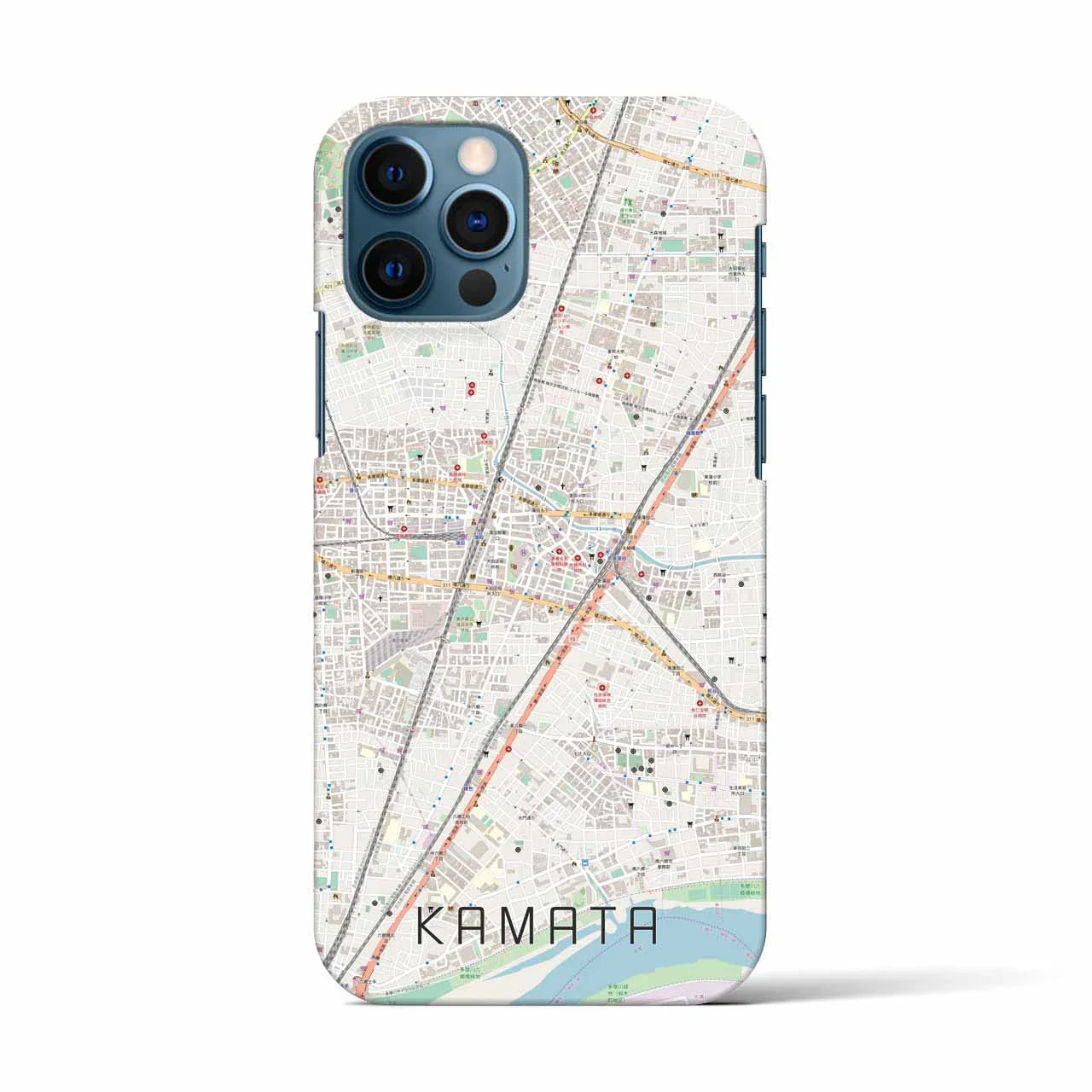 【蒲田(東京都)】地図柄iPhoneケース(バックカバータイプ)