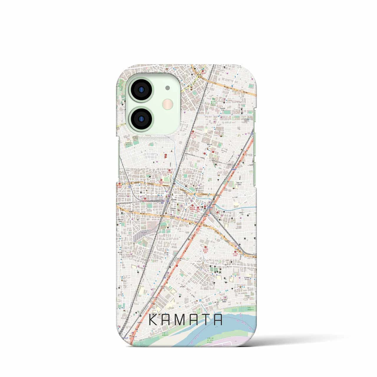 【蒲田(東京都)】地図柄iPhoneケース(バックカバータイプ)