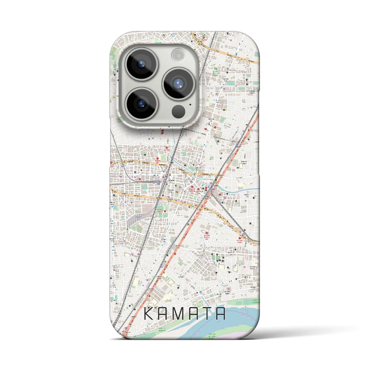 【蒲田(東京都)】地図柄iPhoneケース(バックカバータイプ)