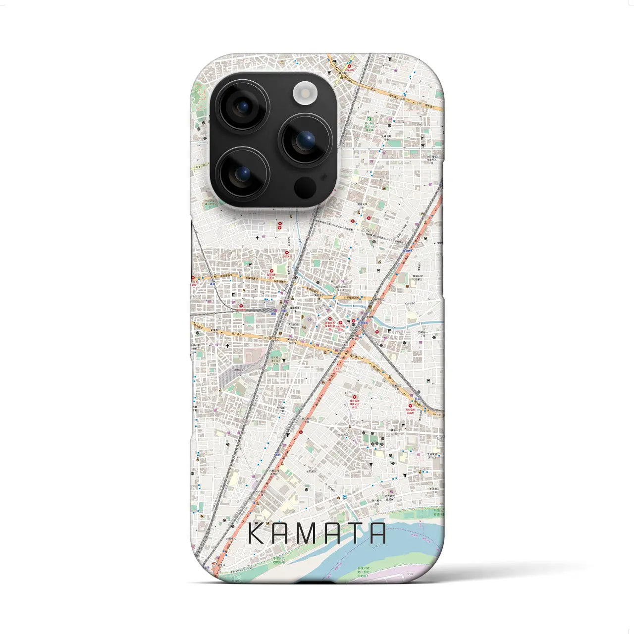 【蒲田(東京都)】地図柄iPhoneケース(バックカバータイプ)