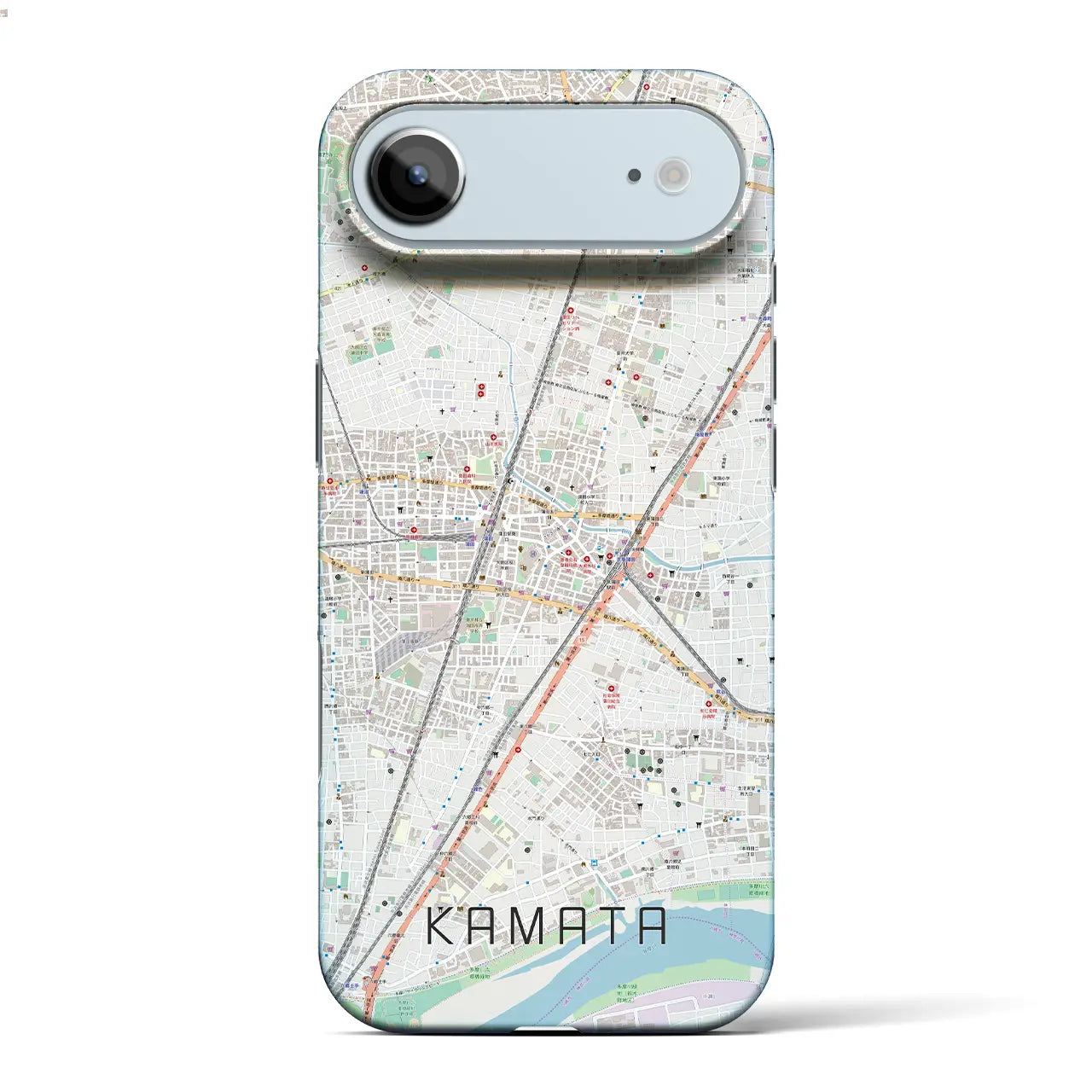 【蒲田(東京都)】地図柄iPhoneケース(バックカバータイプ)