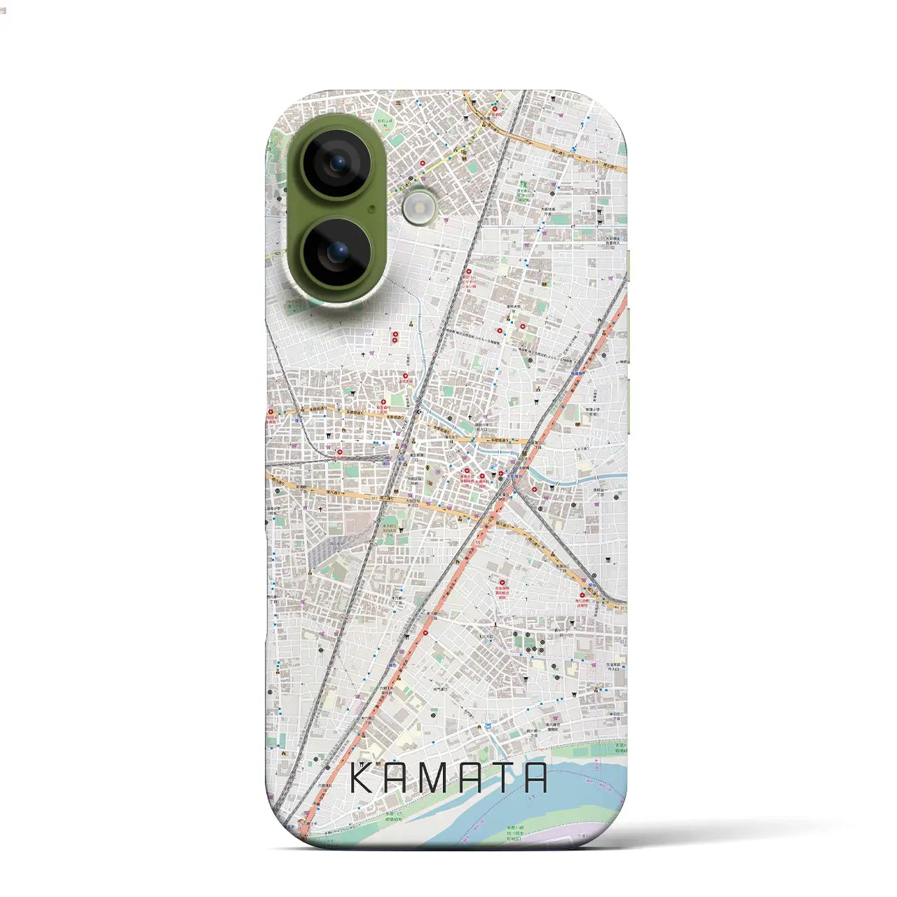 【蒲田(東京都)】地図柄iPhoneケース(バックカバータイプ)ナチュラル・iPhone 17 Pro Max 用