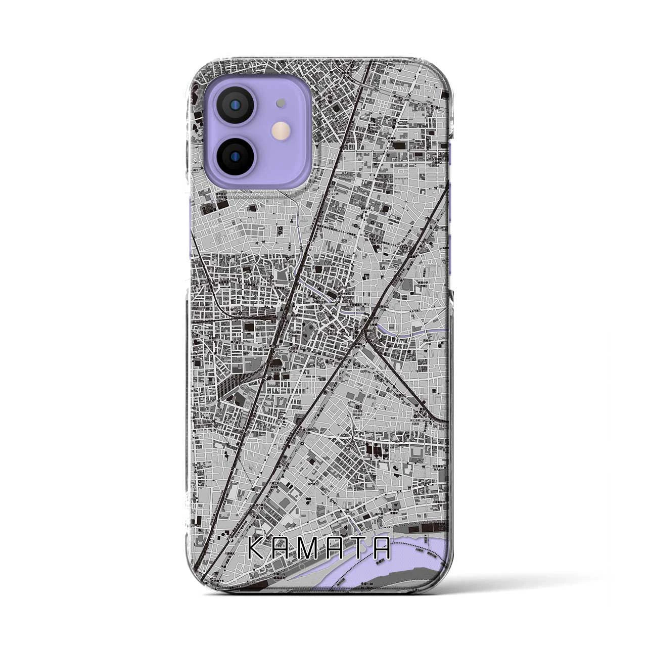 【蒲田(東京都)】地図柄iPhoneケース(クリアタイプ)