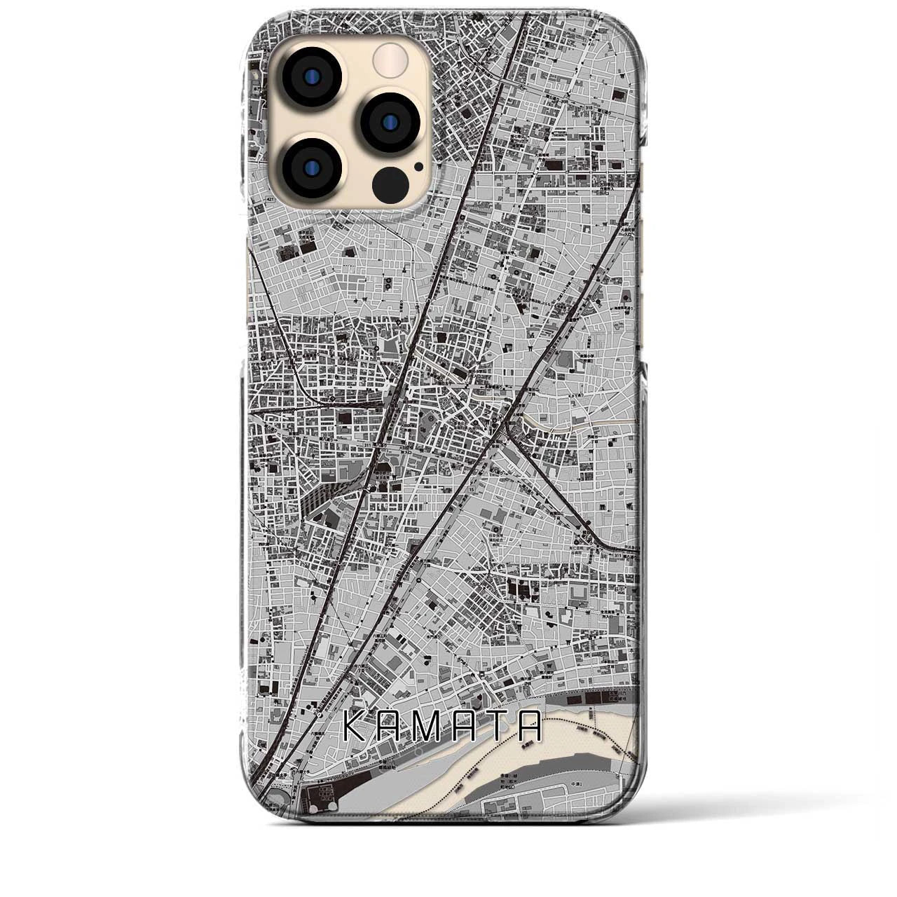 【蒲田(東京都)】地図柄iPhoneケース(クリアタイプ)