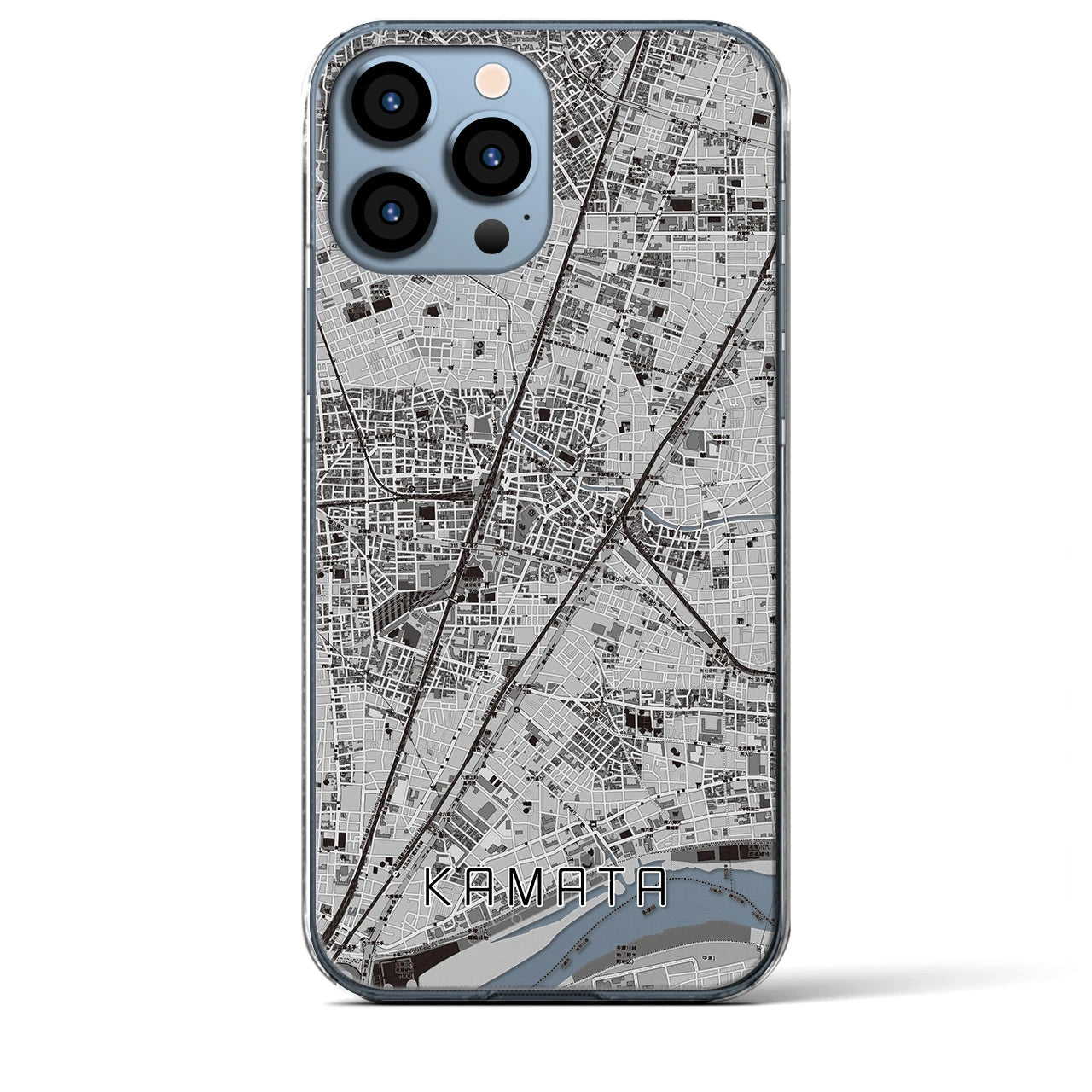 【蒲田(東京都)】地図柄iPhoneケース(クリアタイプ)