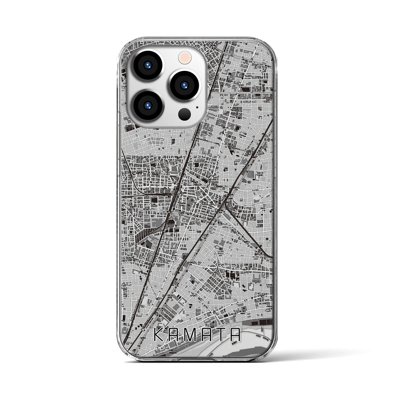 【蒲田(東京都)】地図柄iPhoneケース(クリアタイプ)