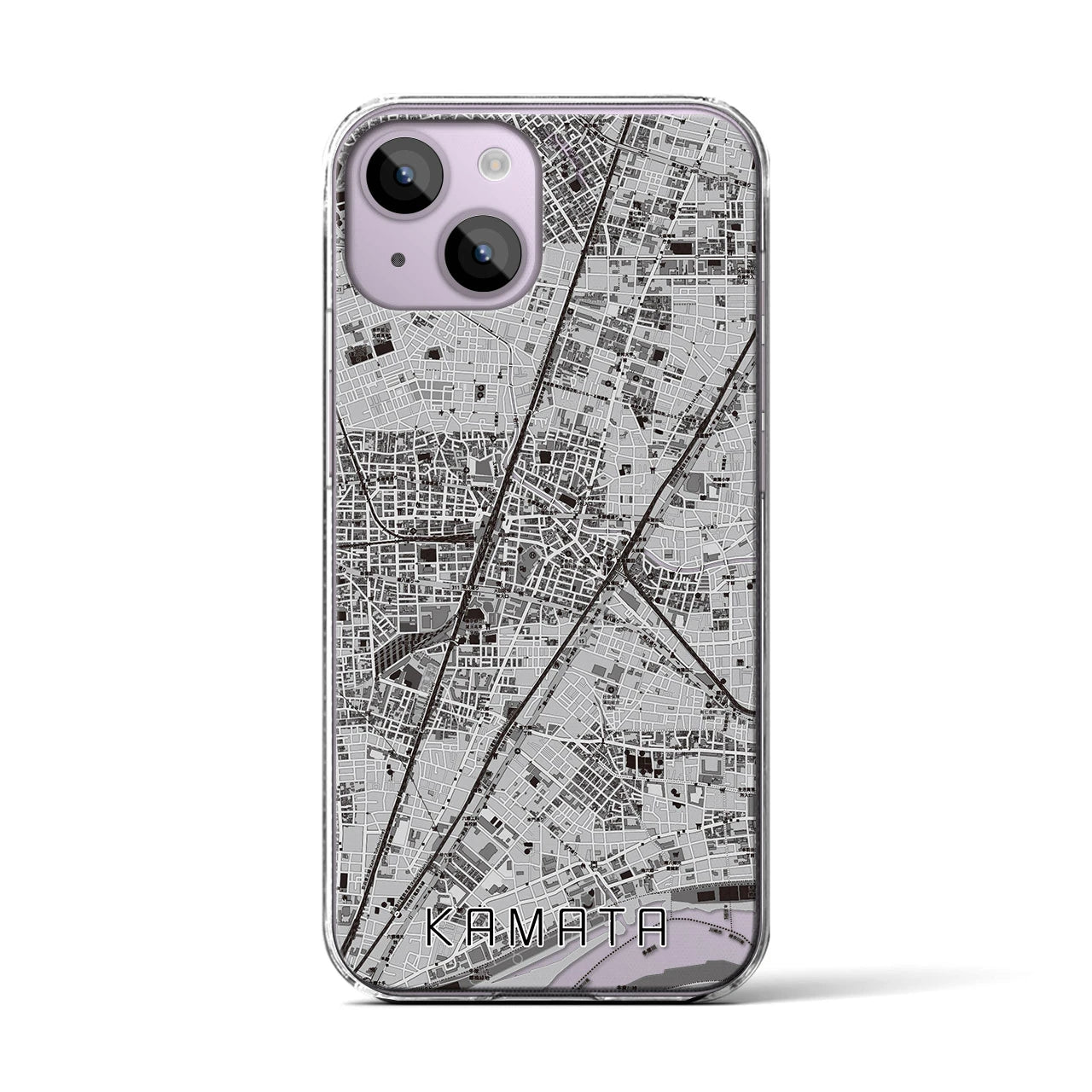 【蒲田(東京都)】地図柄iPhoneケース(クリアタイプ)