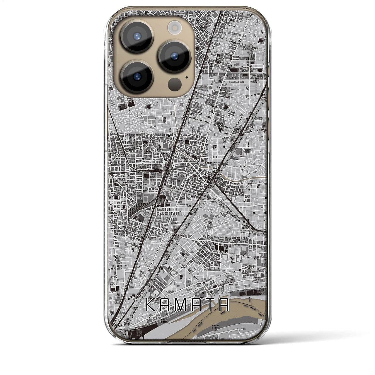 【蒲田(東京都)】地図柄iPhoneケース(クリアタイプ)