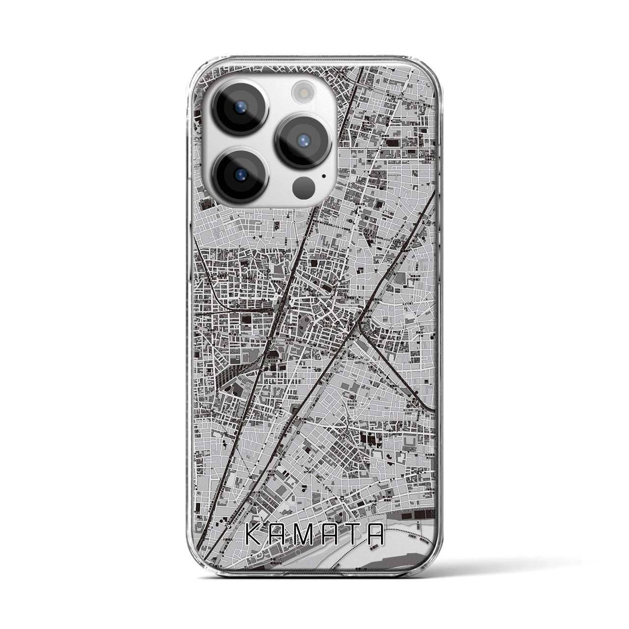 【蒲田(東京都)】地図柄iPhoneケース(クリアタイプ)