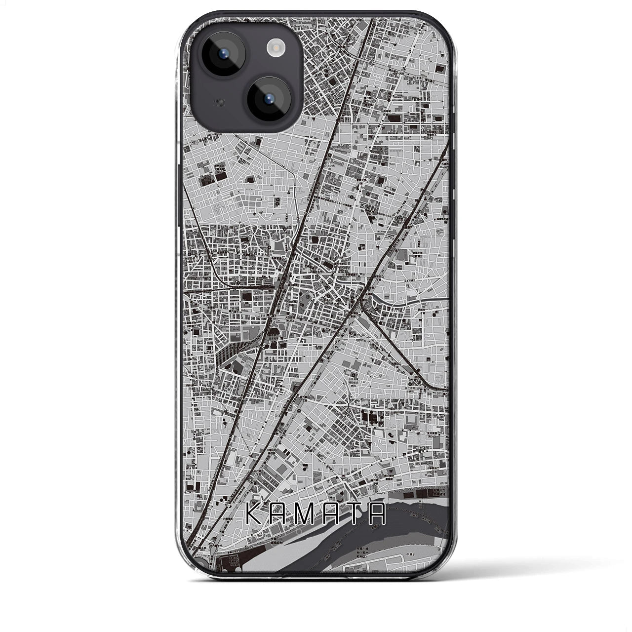 【蒲田(東京都)】地図柄iPhoneケース(クリアタイプ)