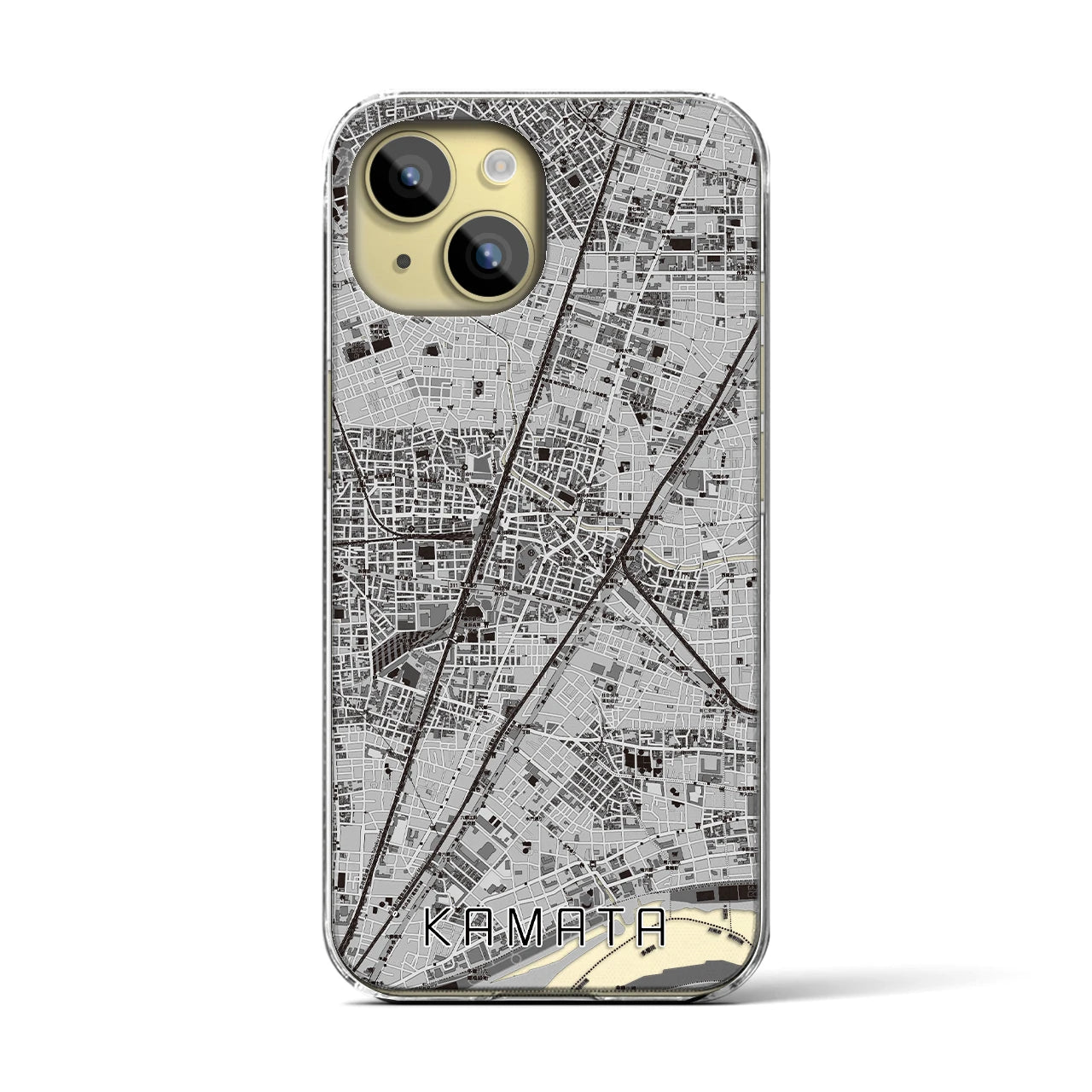 【蒲田(東京都)】地図柄iPhoneケース(クリアタイプ)