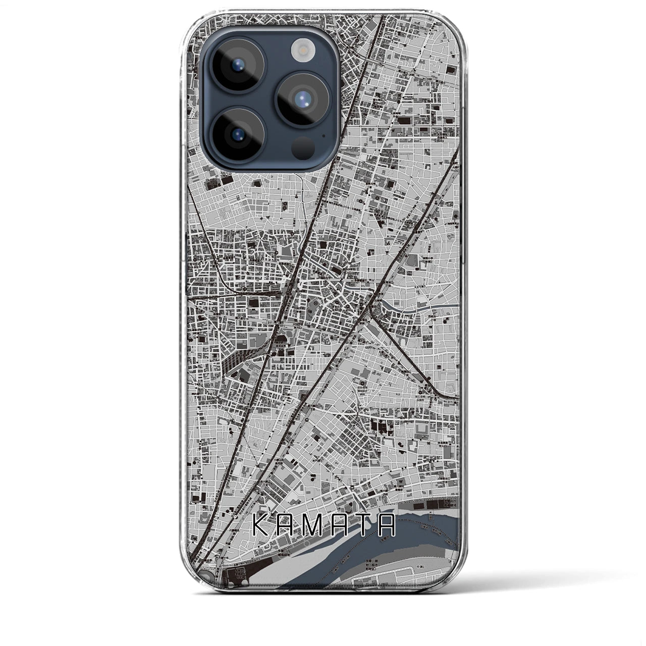 【蒲田(東京都)】地図柄iPhoneケース(クリアタイプ)