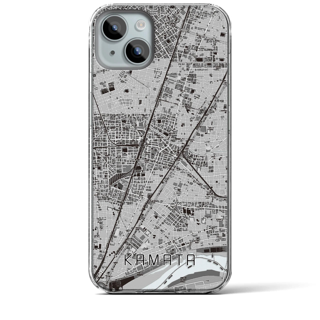 【蒲田(東京都)】地図柄iPhoneケース(クリアタイプ)