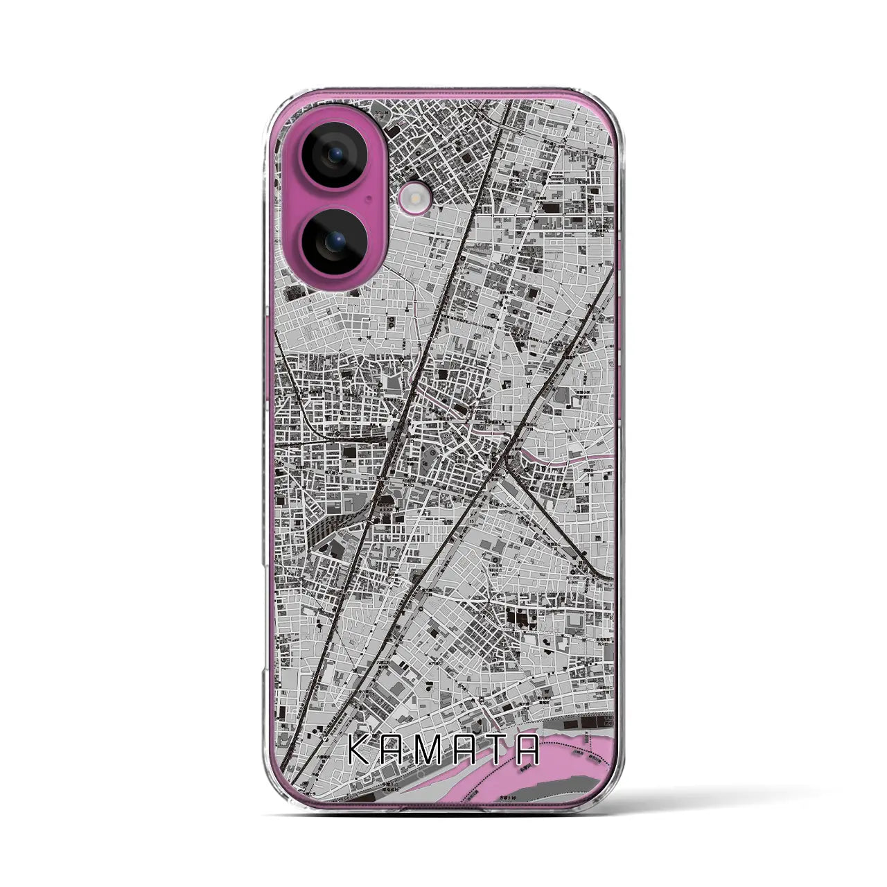 【蒲田(東京都)】地図柄iPhoneケース(クリアタイプ)