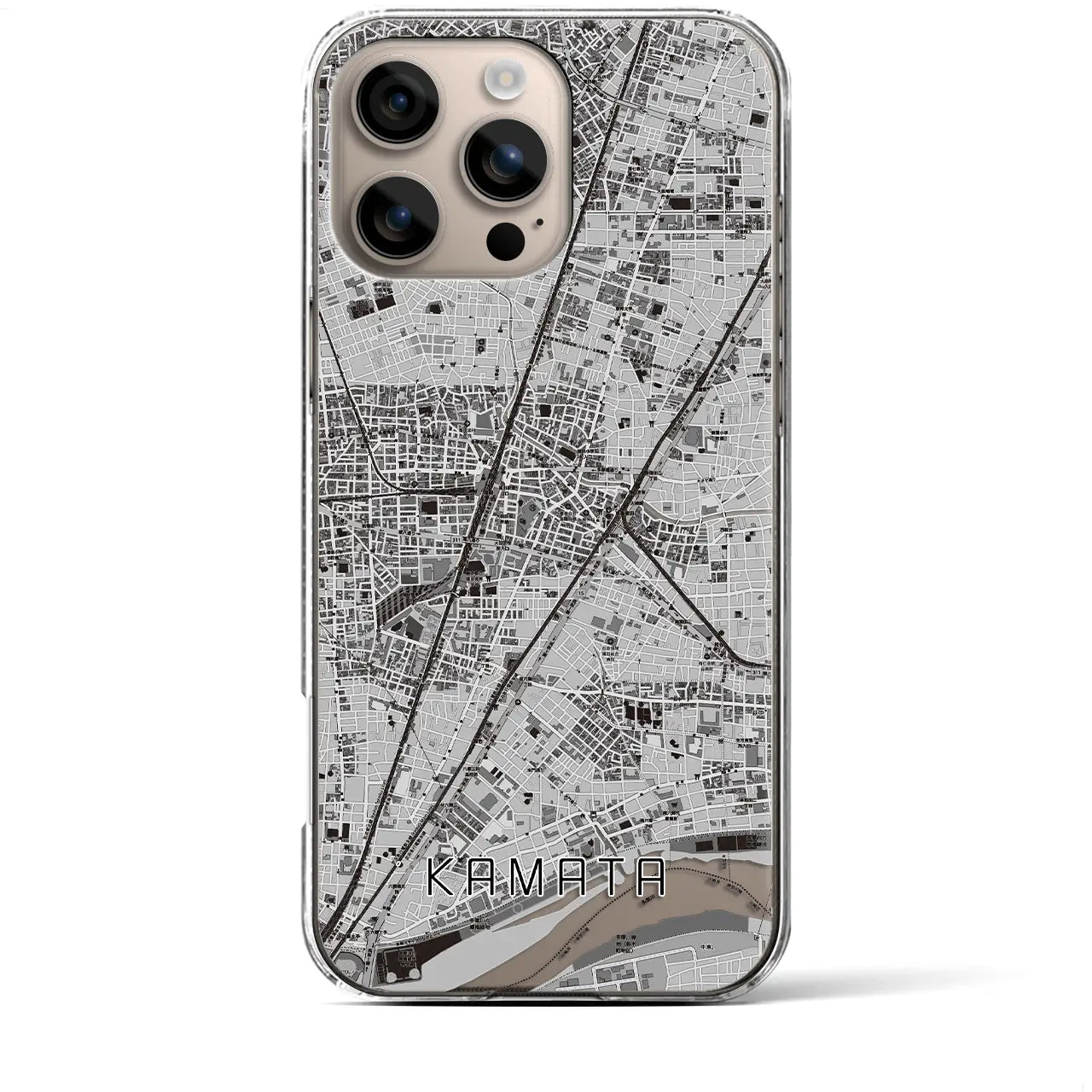 【蒲田(東京都)】地図柄iPhoneケース(クリアタイプ)