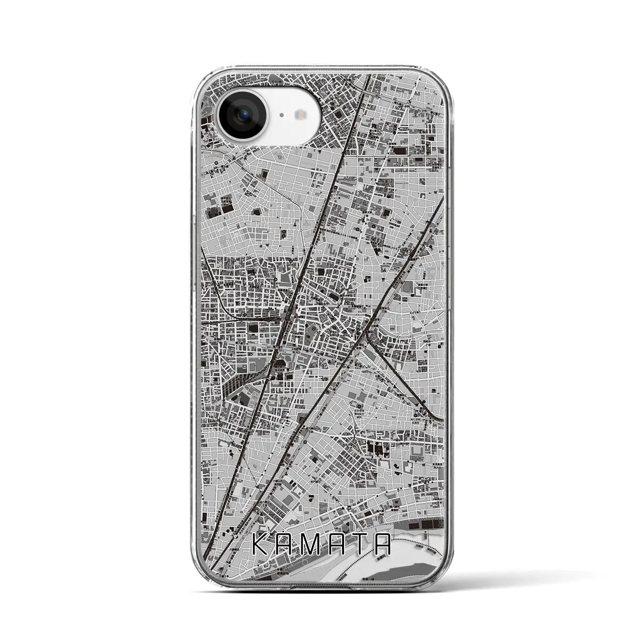 【蒲田(東京都)】地図柄iPhoneケース(クリアタイプ)