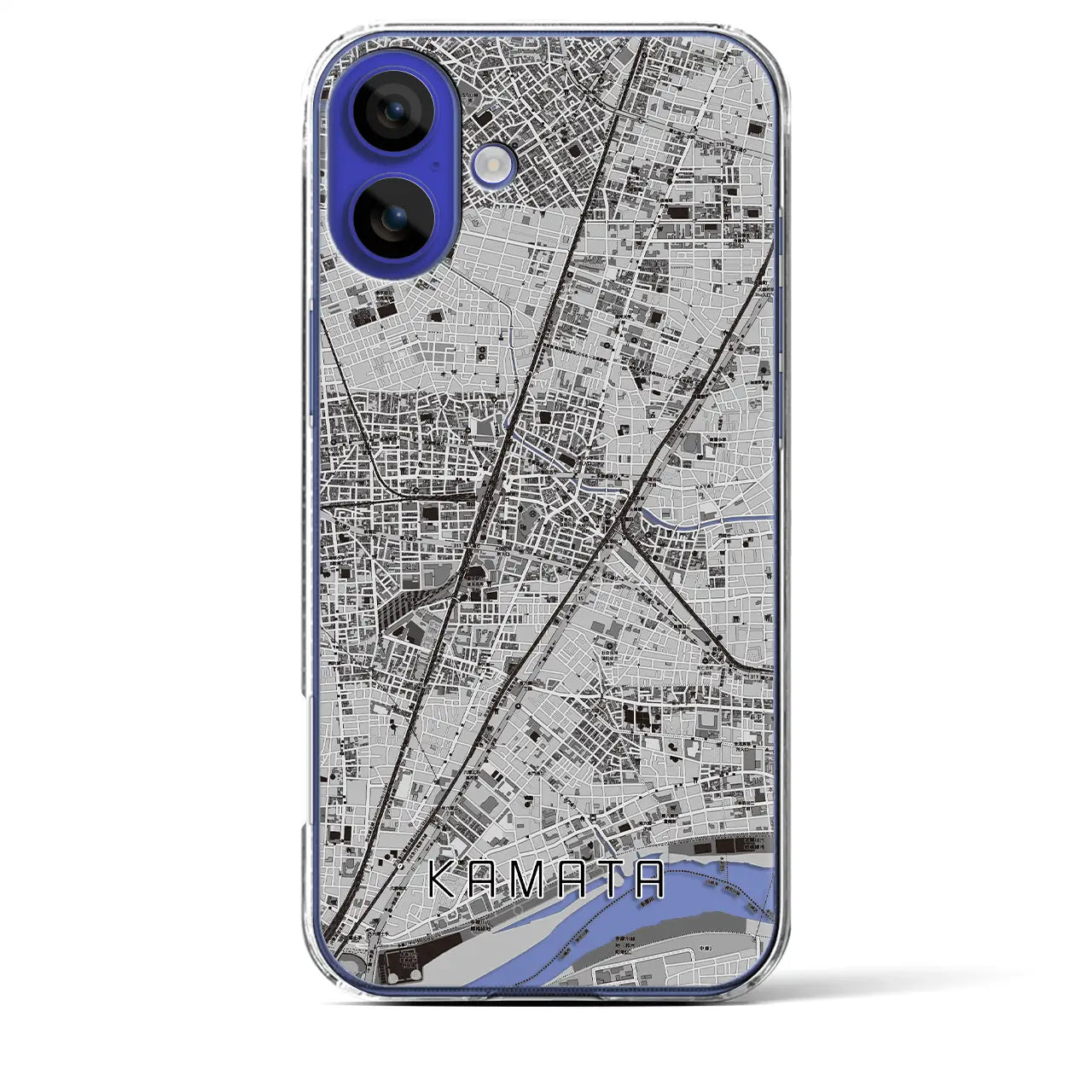 【蒲田(東京都)】地図柄iPhoneケース(クリアタイプ)