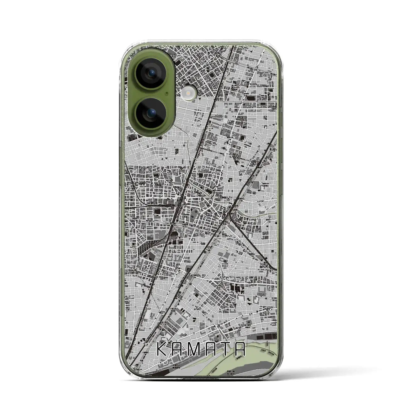 【蒲田(東京都)】地図柄iPhoneケース(クリアタイプ)