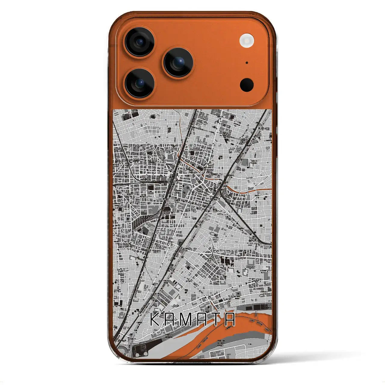 【蒲田(東京都)】地図柄iPhoneケース(クリアタイプ)