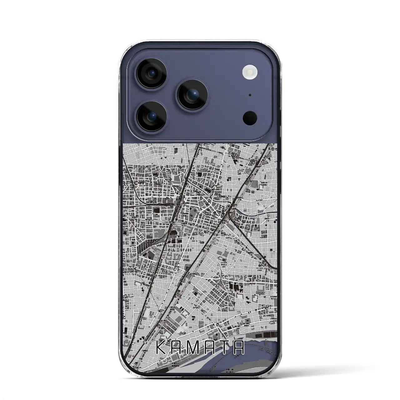 【蒲田(東京都)】地図柄iPhoneケース(クリアタイプ)