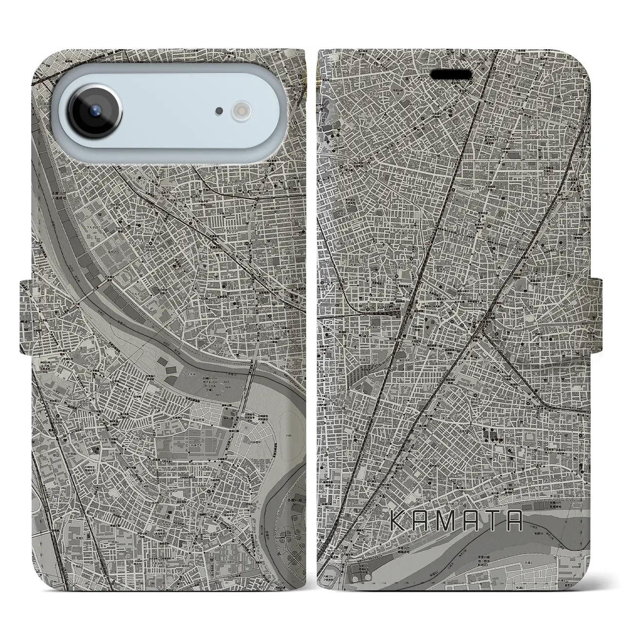 【蒲田(東京都)】地図柄iPhoneケース(手帳タイプ)