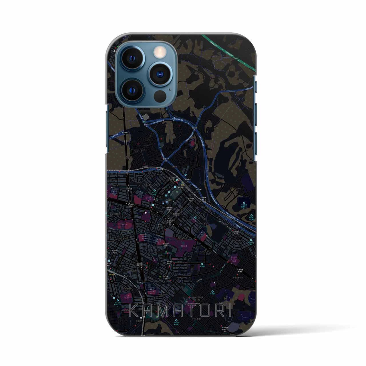 【鎌取(千葉県)】地図柄iPhoneケース(バックカバータイプ)