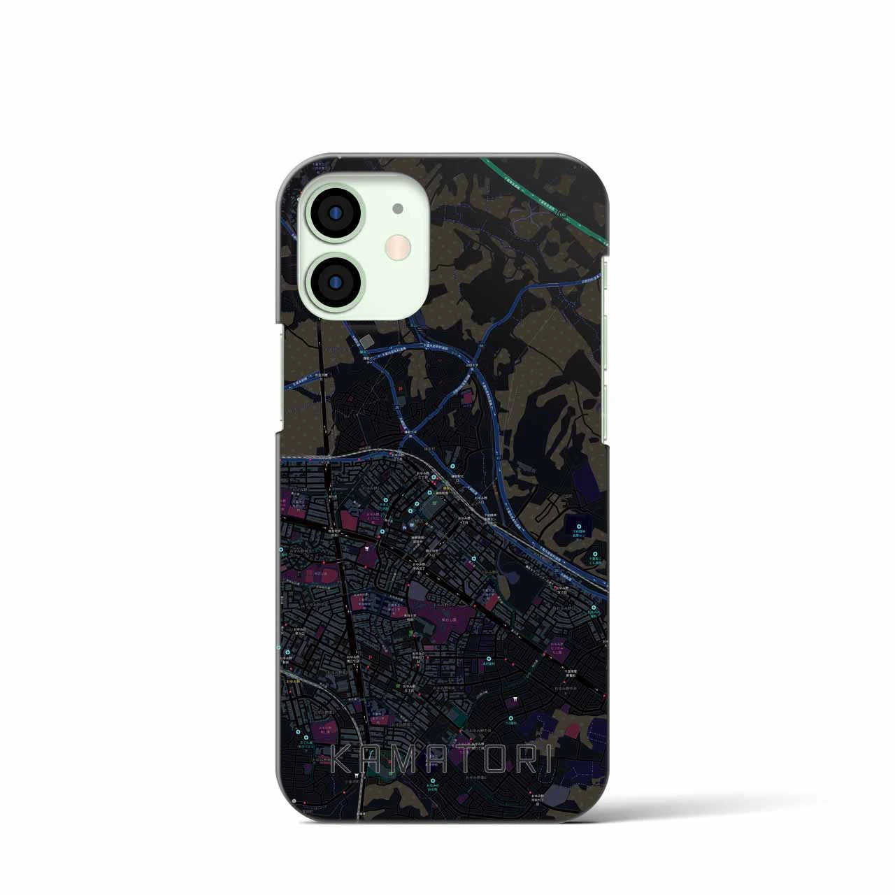 【鎌取(千葉県)】地図柄iPhoneケース(バックカバータイプ)