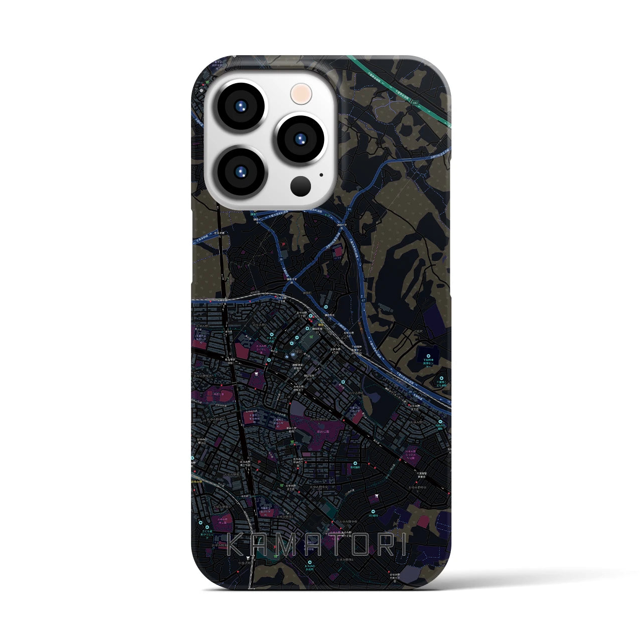 【鎌取(千葉県)】地図柄iPhoneケース(バックカバータイプ)