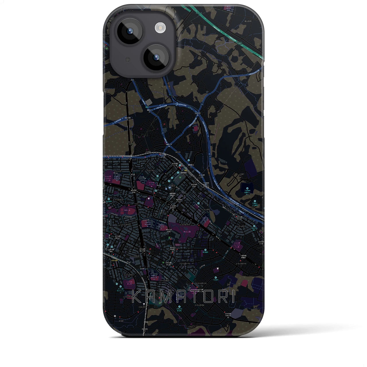 【鎌取(千葉県)】地図柄iPhoneケース(バックカバータイプ)