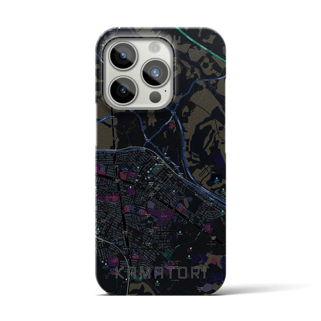 【鎌取(千葉県)】地図柄iPhoneケース(バックカバータイプ)