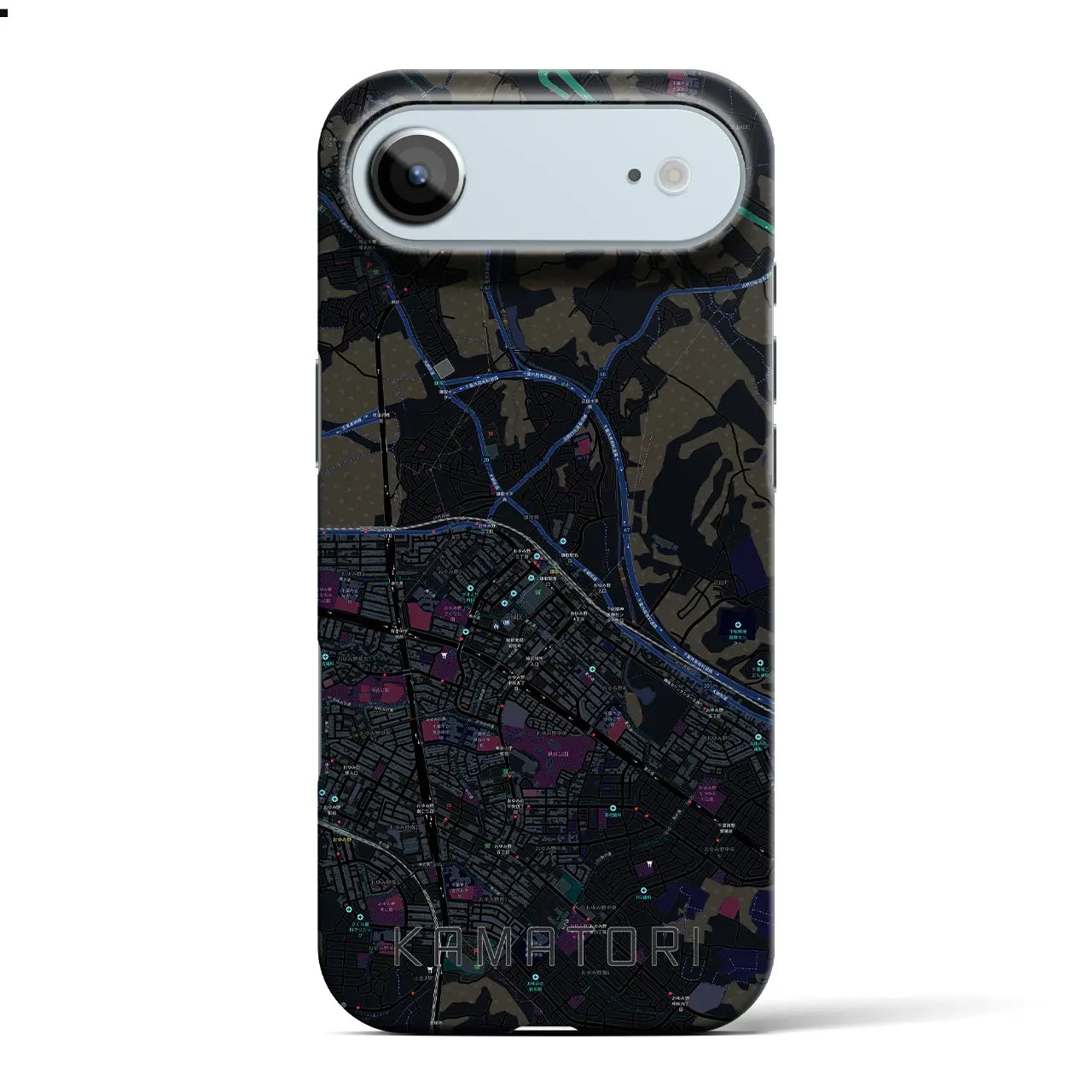 【鎌取(千葉県)】地図柄iPhoneケース(バックカバータイプ)