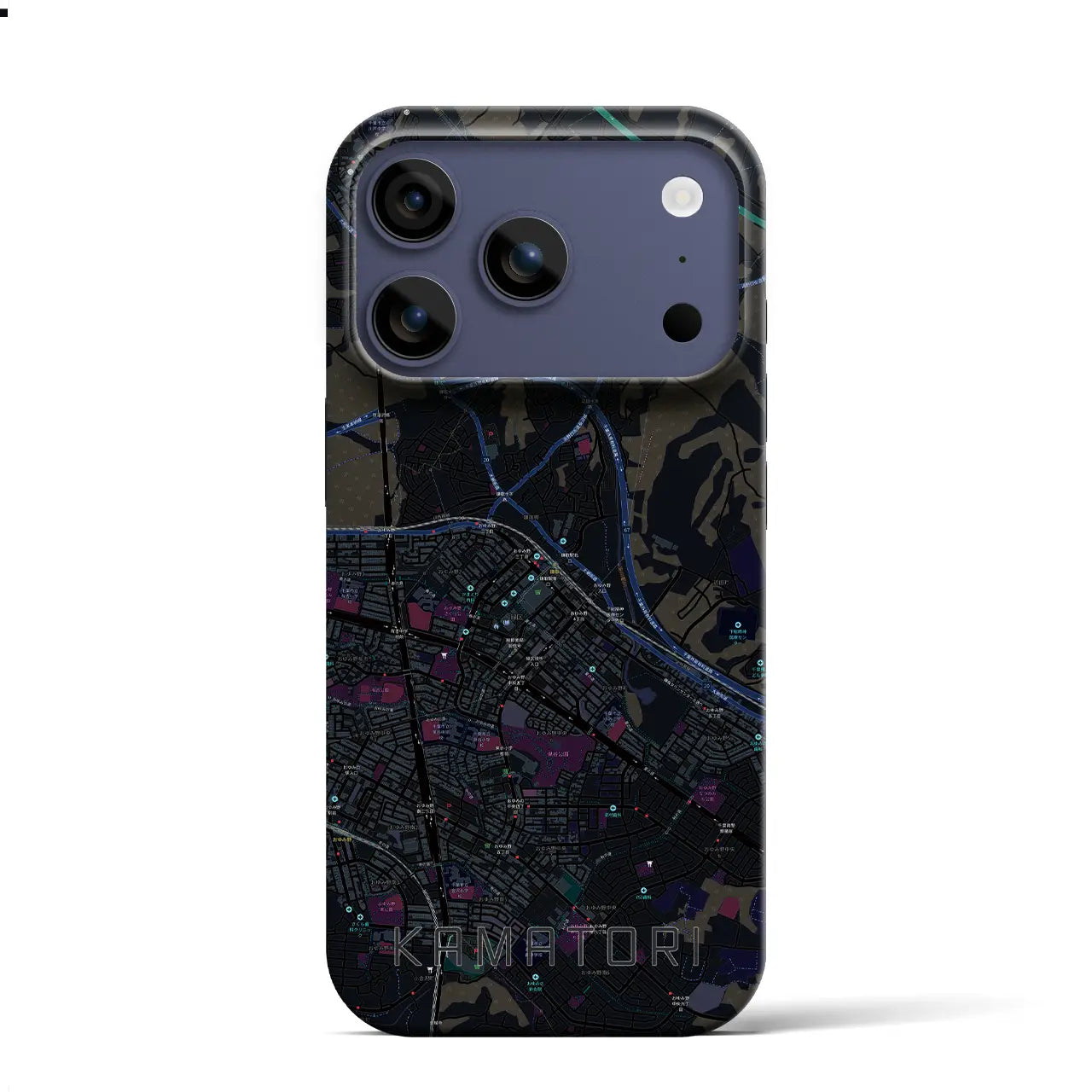 【鎌取(千葉県)】地図柄iPhoneケース(バックカバータイプ)