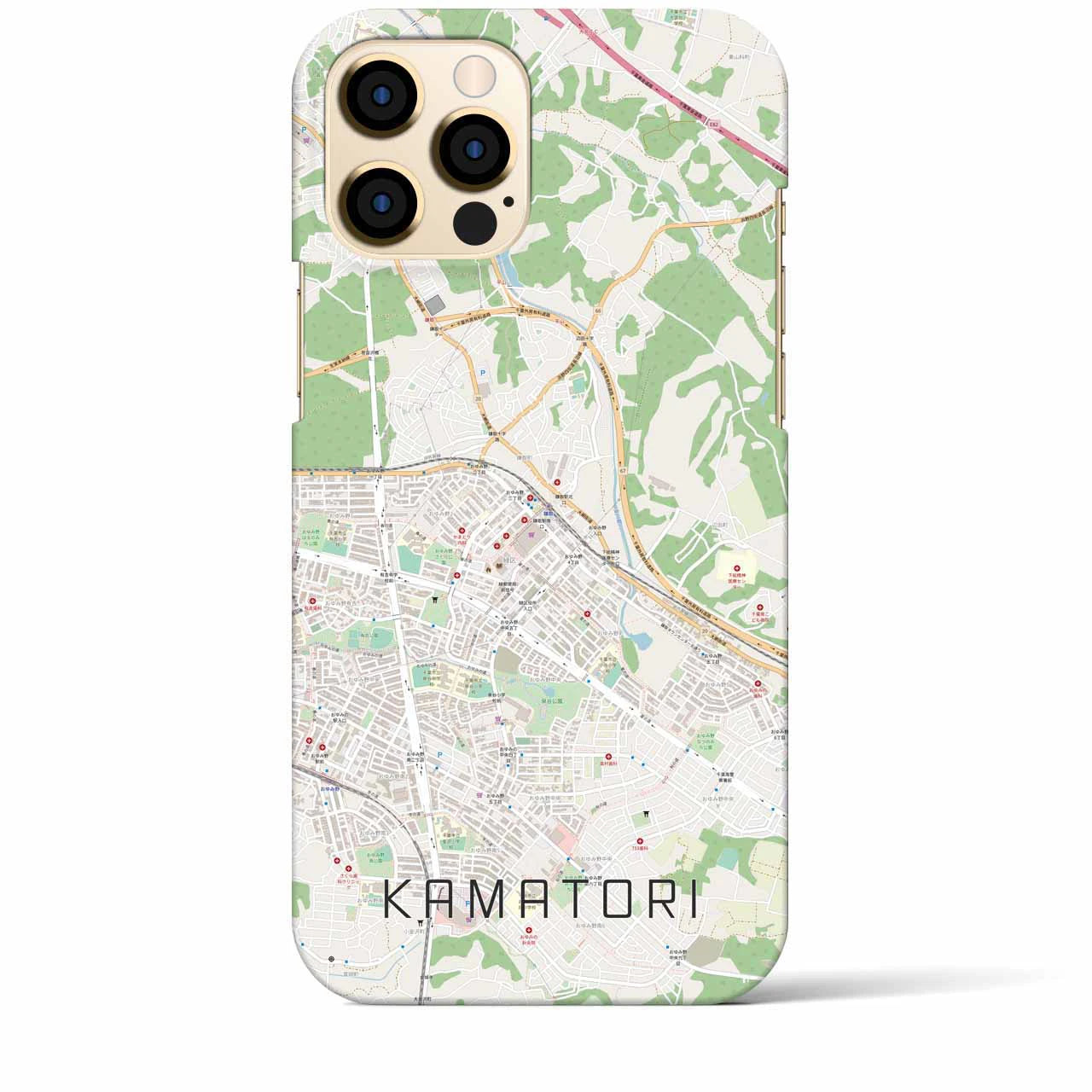 【鎌取(千葉県)】地図柄iPhoneケース(バックカバータイプ)