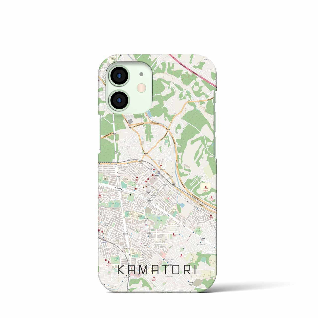 【鎌取(千葉県)】地図柄iPhoneケース(バックカバータイプ)