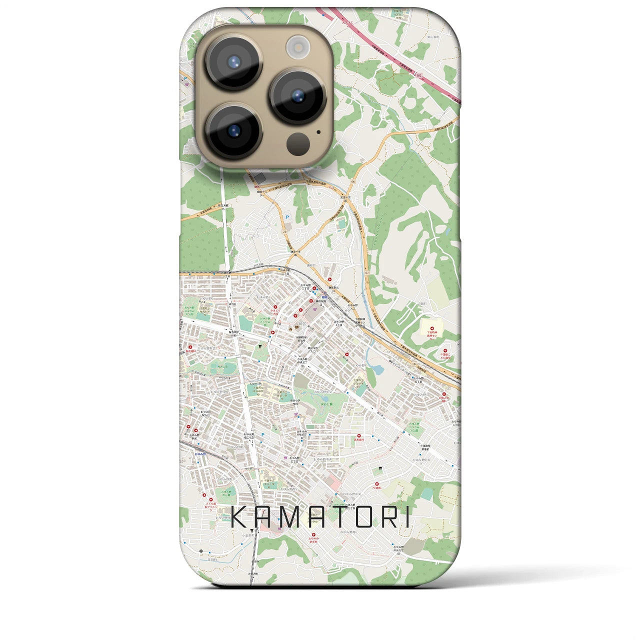 【鎌取(千葉県)】地図柄iPhoneケース(バックカバータイプ)