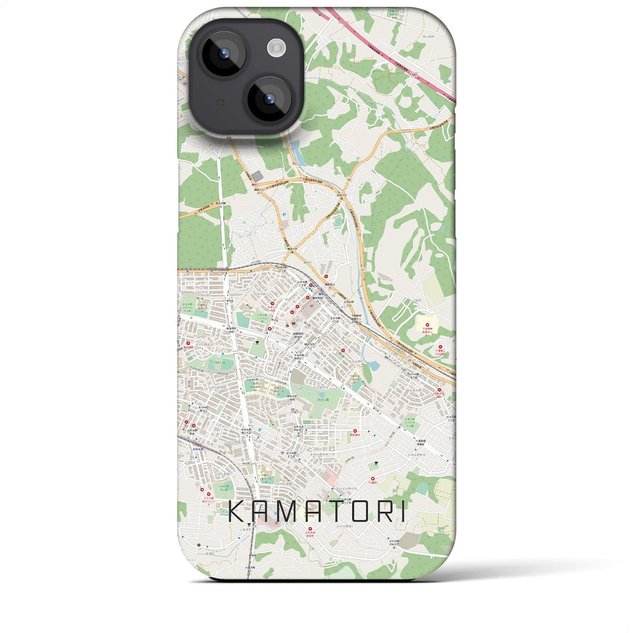 【鎌取(千葉県)】地図柄iPhoneケース(バックカバータイプ)