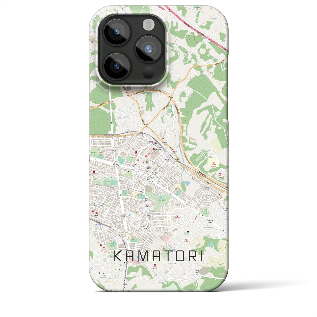 【鎌取(千葉県)】地図柄iPhoneケース(バックカバータイプ)