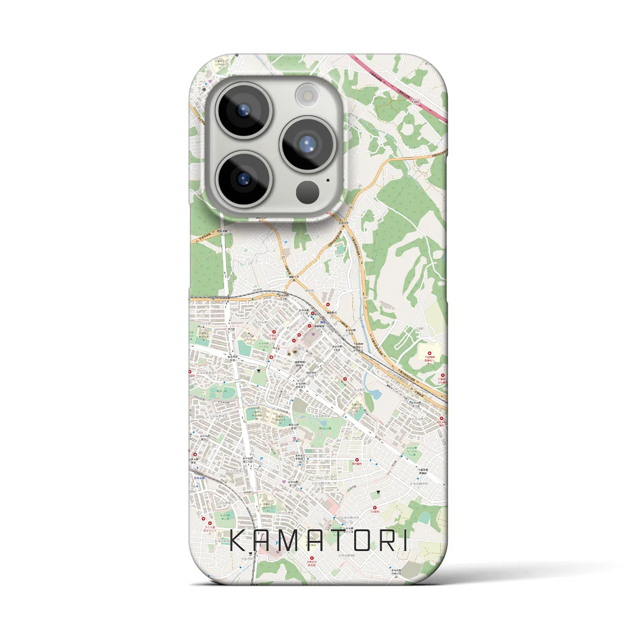 【鎌取(千葉県)】地図柄iPhoneケース(バックカバータイプ)