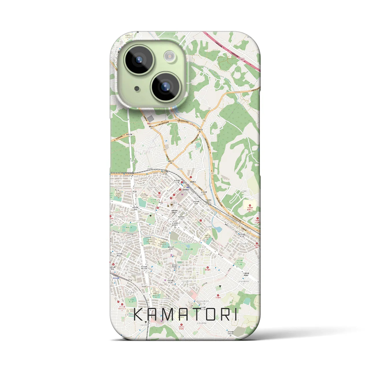 【鎌取(千葉県)】地図柄iPhoneケース(バックカバータイプ)
