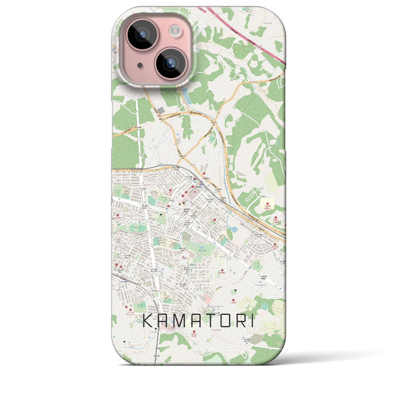 【鎌取(千葉県)】地図柄iPhoneケース(バックカバータイプ)
