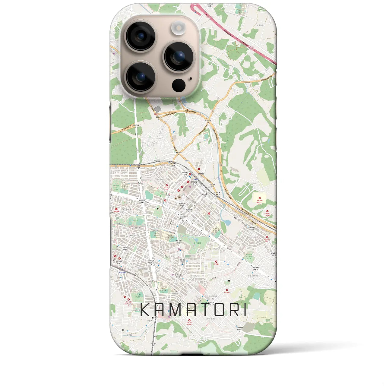 【鎌取(千葉県)】地図柄iPhoneケース(バックカバータイプ)