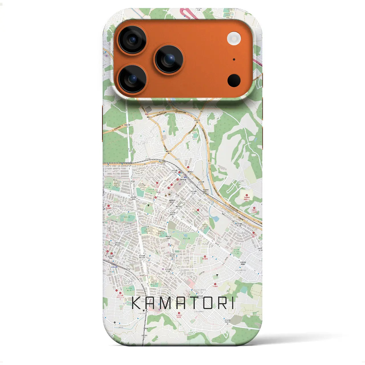 【鎌取(千葉県)】地図柄iPhoneケース(バックカバータイプ)