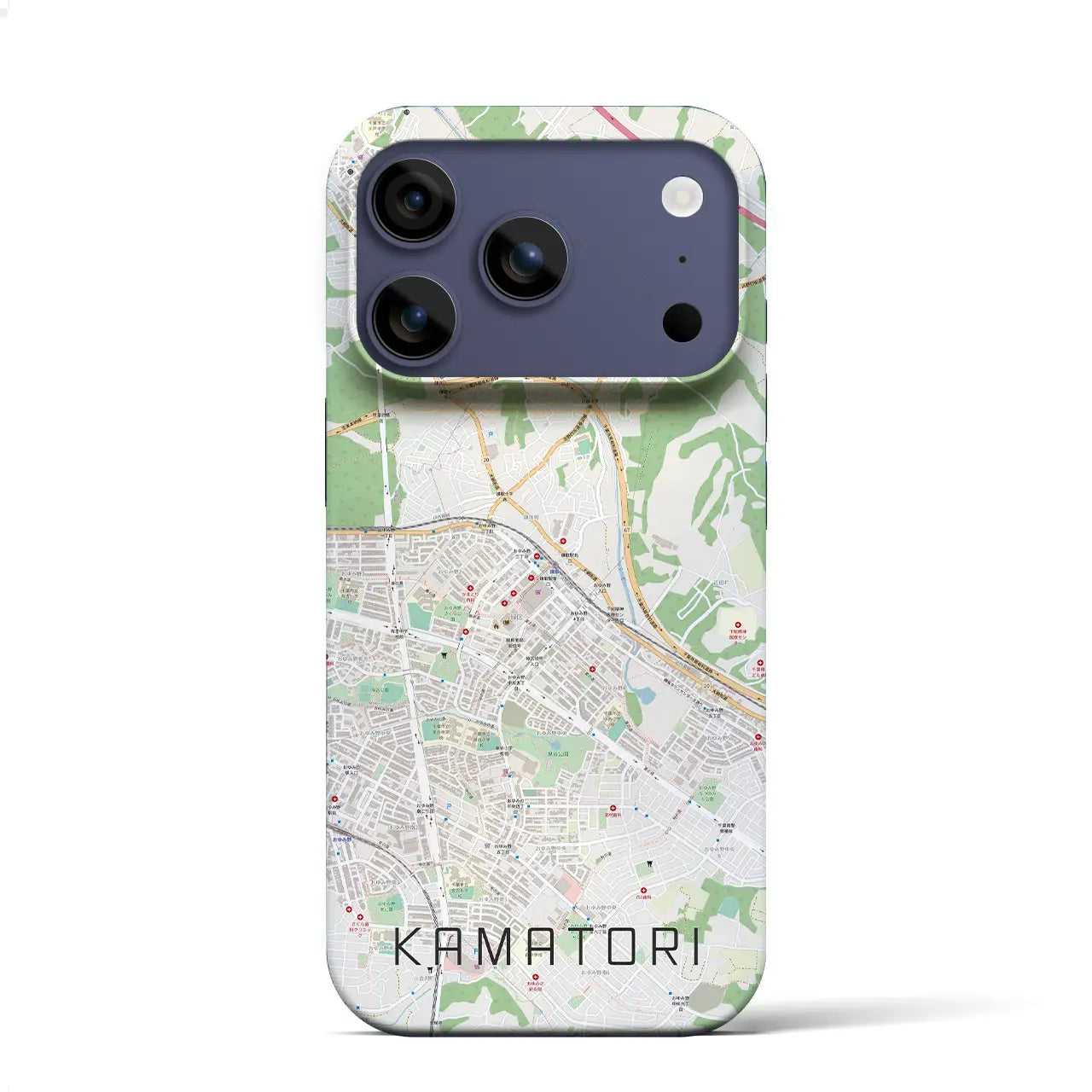 【鎌取(千葉県)】地図柄iPhoneケース(バックカバータイプ)