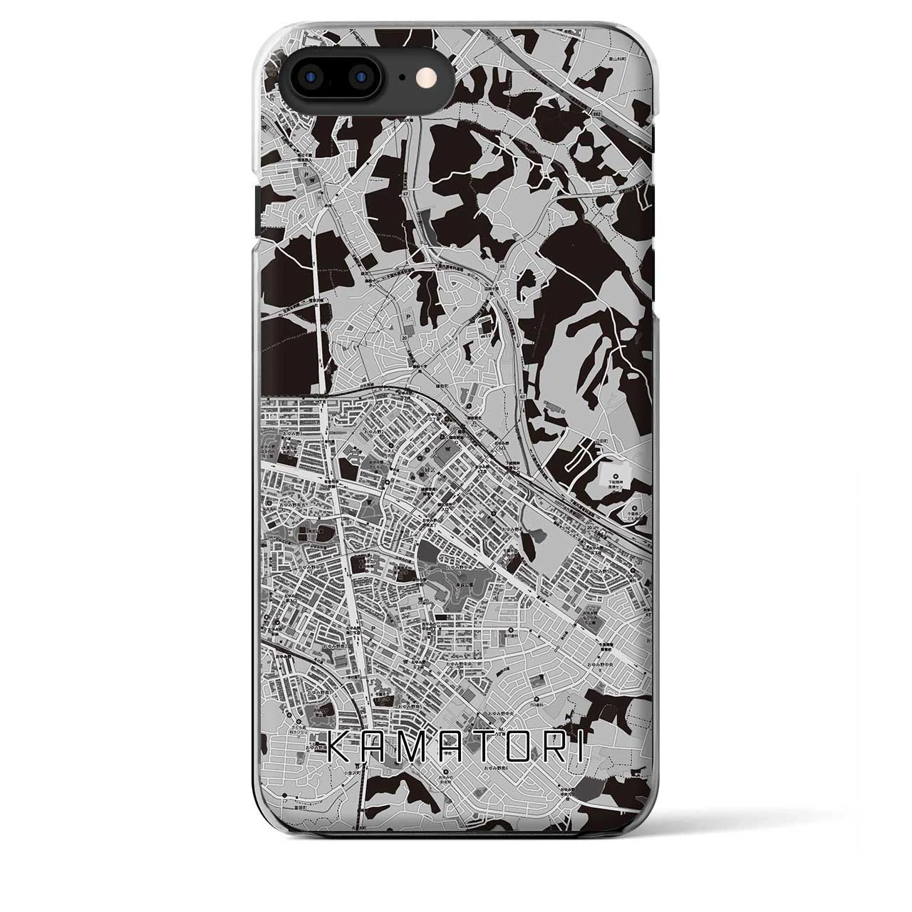 【鎌取(千葉県)】地図柄iPhoneケース(クリアタイプ)