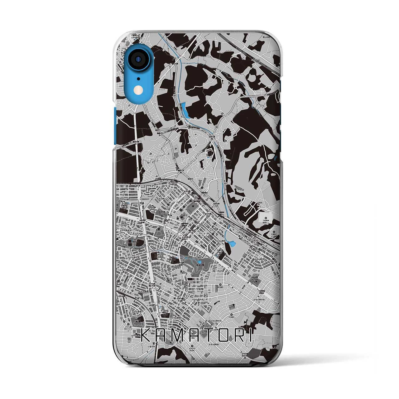 【鎌取(千葉県)】地図柄iPhoneケース(クリアタイプ)