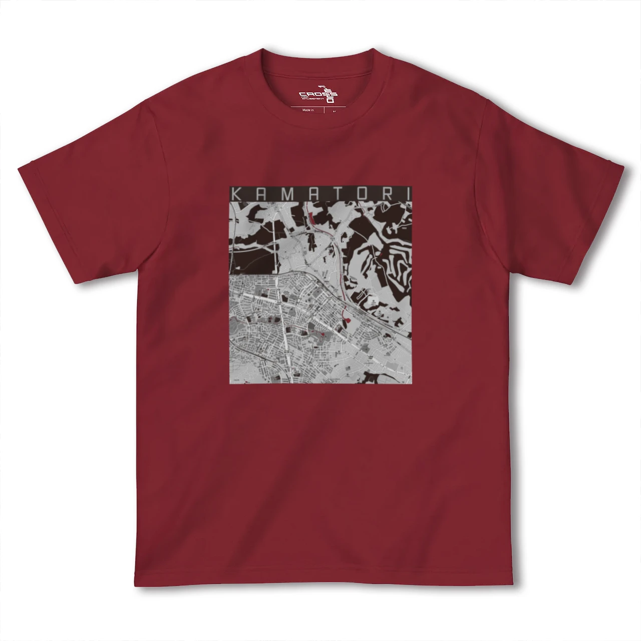【鎌取(千葉県)】地図柄ヘビーウェイトTシャツ